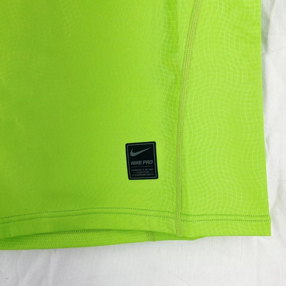 Nike Pro Dri-Fit Boys Neon Yellow Green Fitted Training T-Shirt Size S - Picture 8 of 10